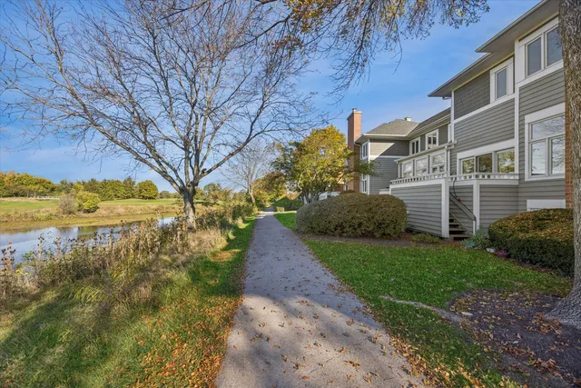 a pathway with a yard