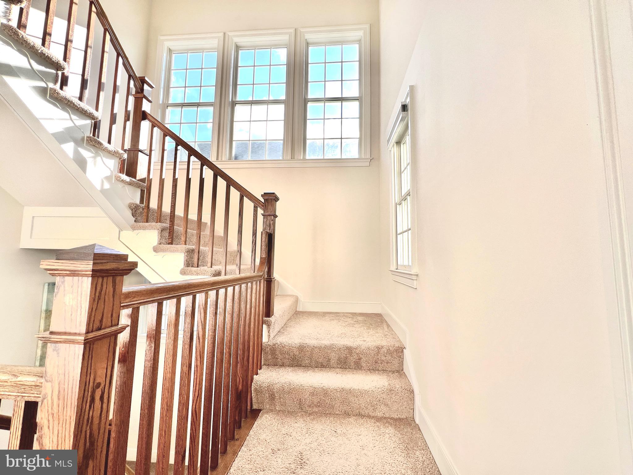 3937 Addison Woods Road Frederick, MD 21704 - Photo 11 of 13 a view of staircase with lots of frames on wall and a window