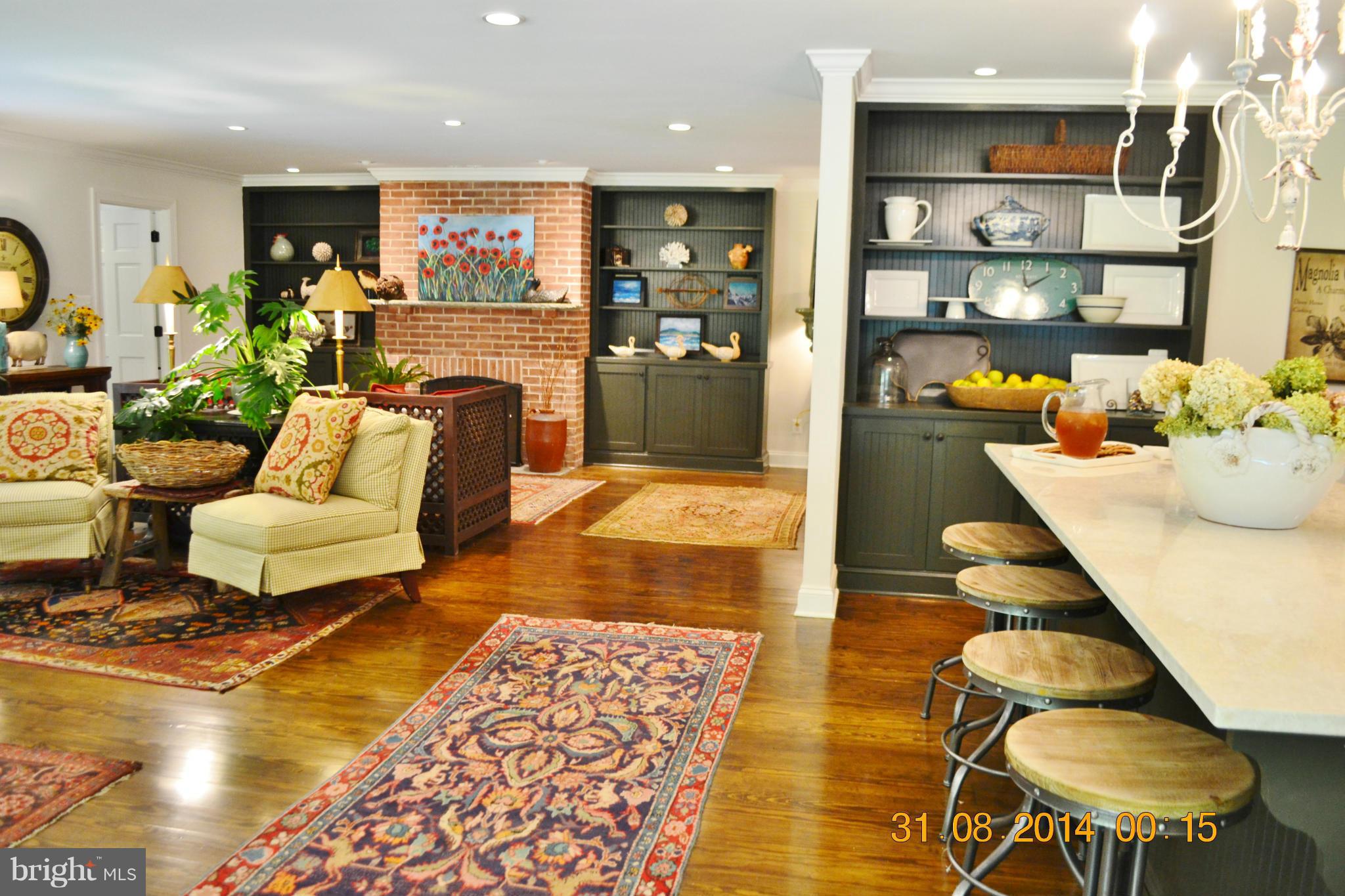 4242 Butler Road Glyndon, MD 21136 - Photo 19 of 29 a living room with fireplace furniture and a rug