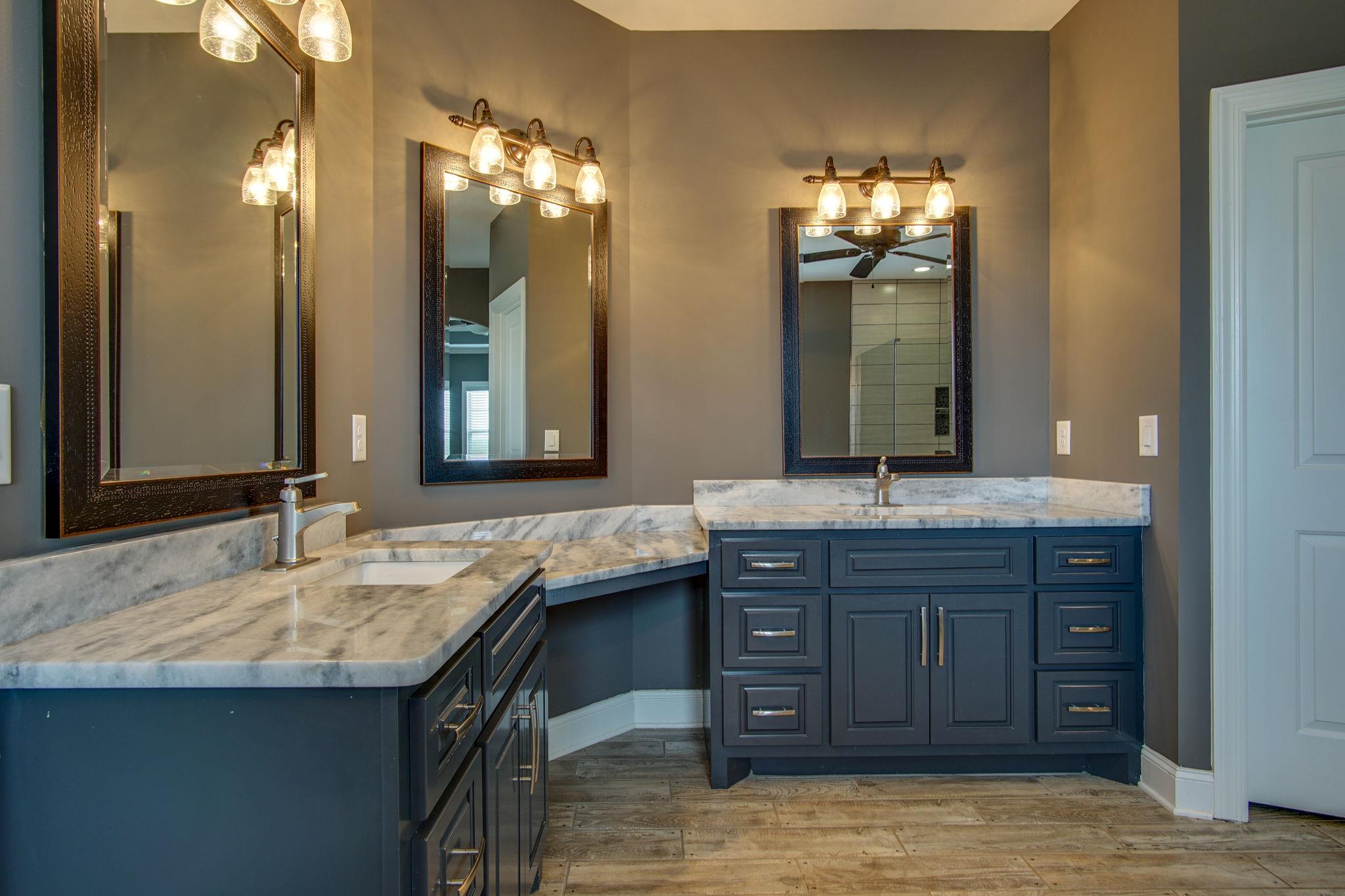 3029 Briley Path Columbia, TN 38401 - Photo 25 of 28 a bathroom with a granite countertop sink and a mirror