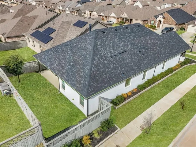 a aerial view of a house