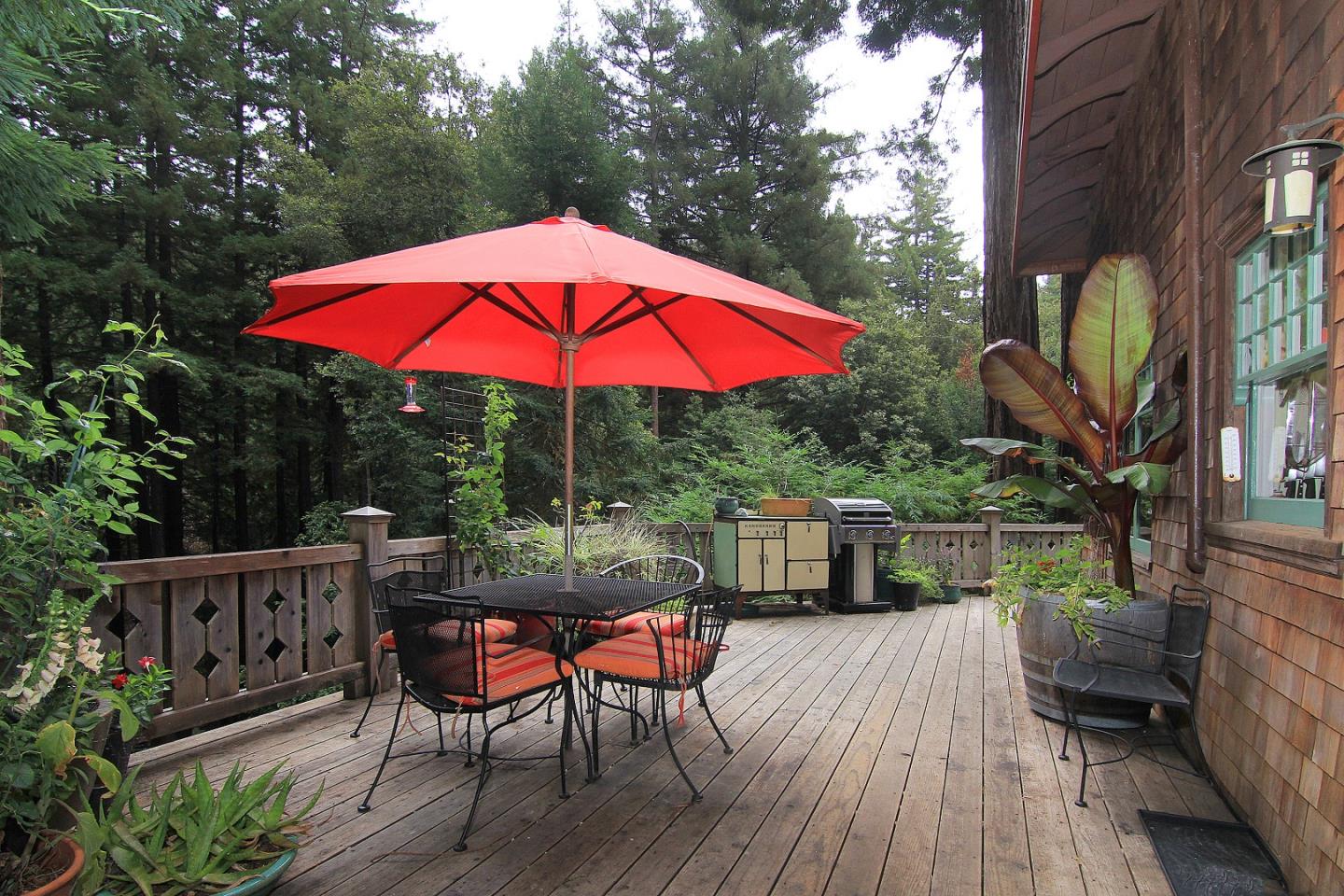 6360 Glen Haven Road Soquel, CA 95073 - Photo 19 of 50 a view of balcony with wooden floor and outdoor seating