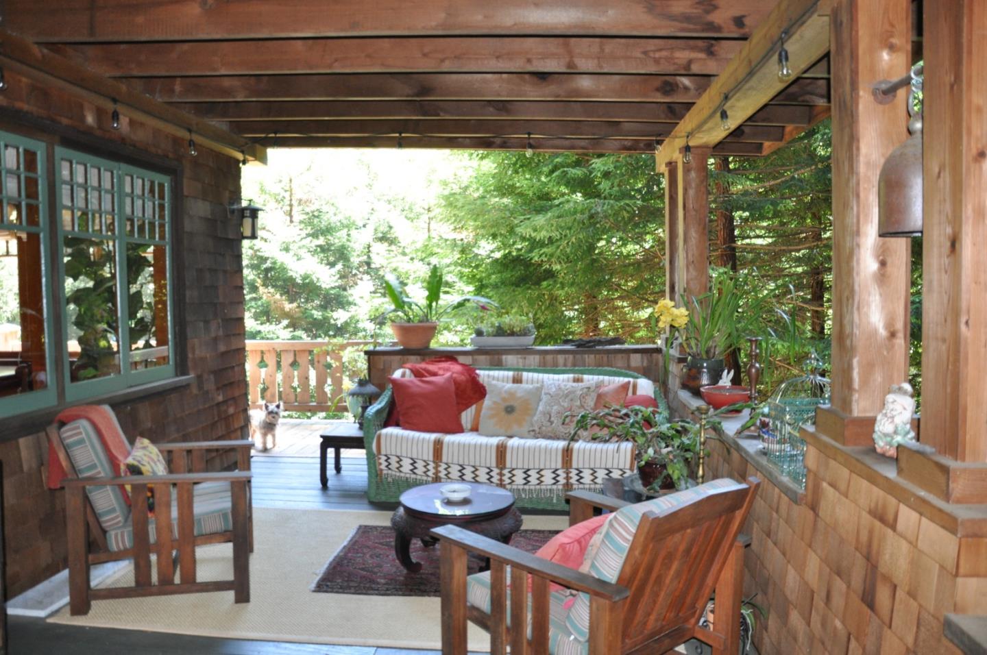 6360 Glen Haven Road Soquel, CA 95073 - Photo 28 of 50 a outdoor living space with furniture and garden view