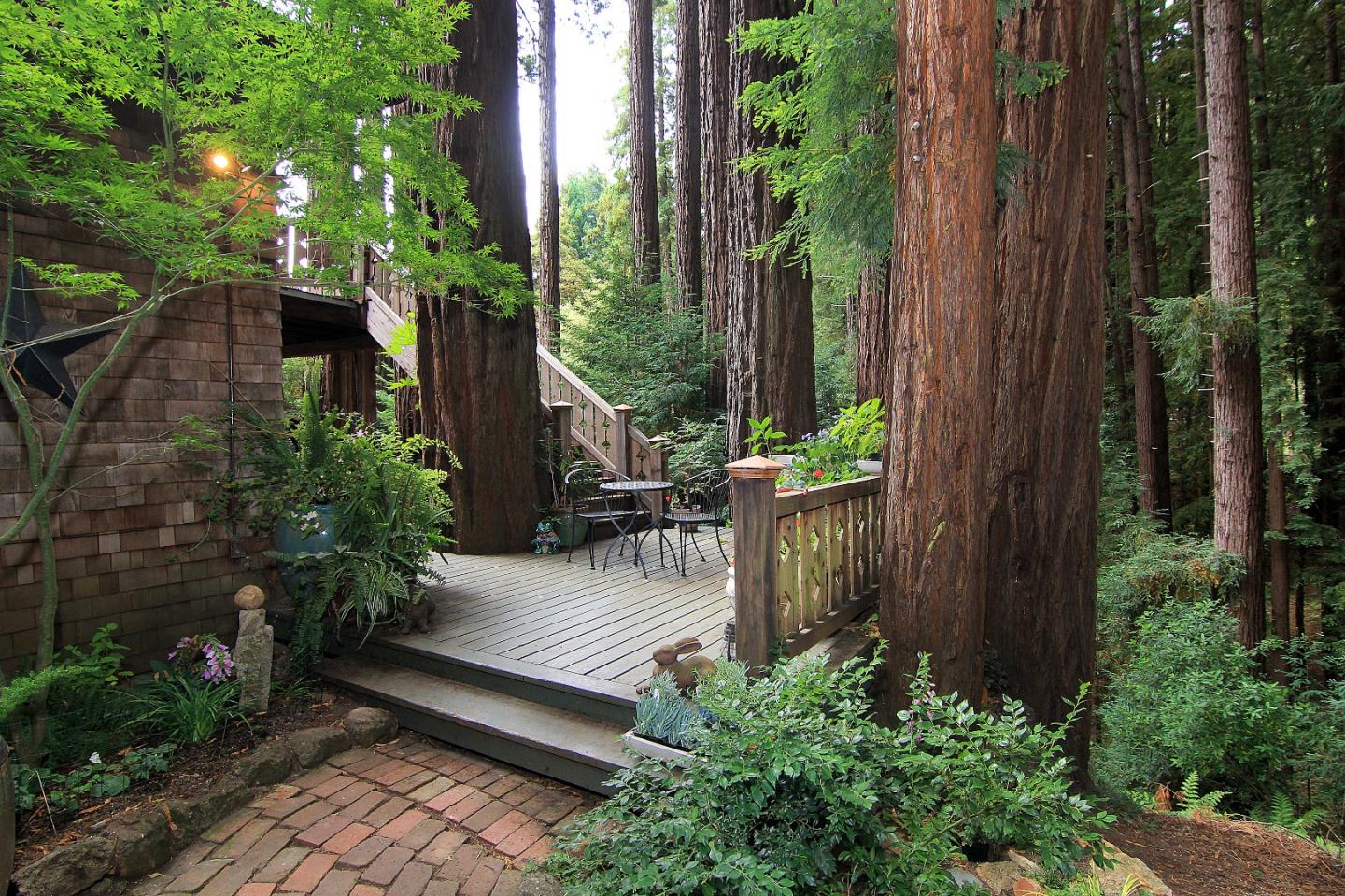 6360 Glen Haven Road Soquel, CA 95073 - Photo 4 of 50 a view of a bench in the backyard