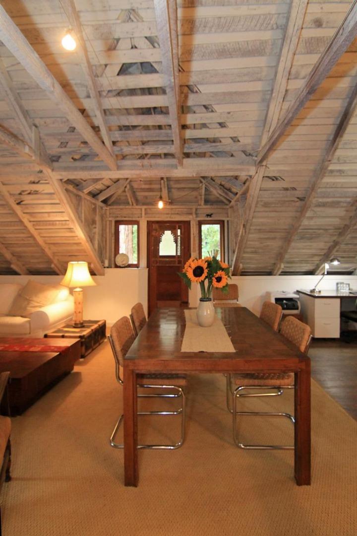 6360 Glen Haven Road Soquel, CA 95073 - Photo 43 of 50 a view of a patio with table and chairs with wooden floor