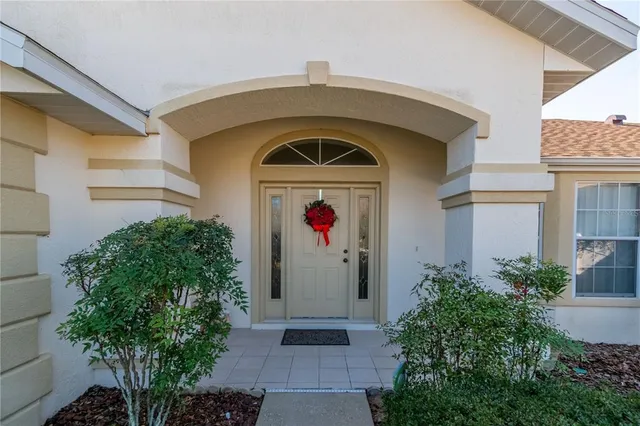 a view of front door of house