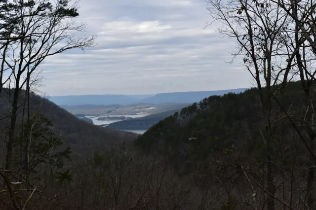 a view of city and mountain