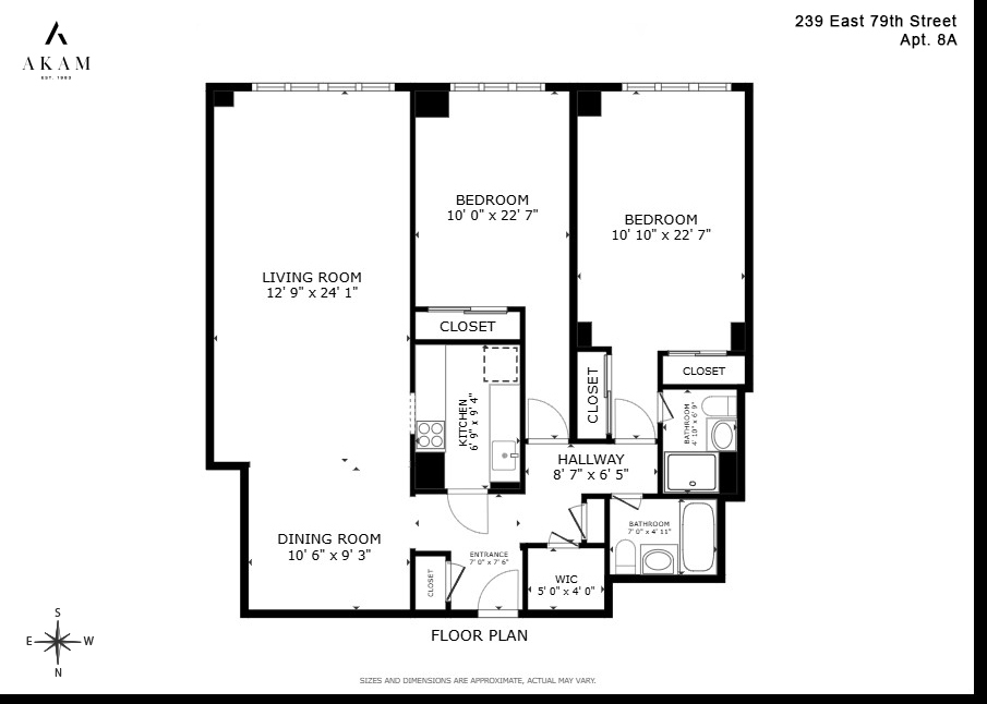239 East 79th Street, Unit 8A Manhattan, NY 10075 - Photo 14 of 14 a picture of a floor plan