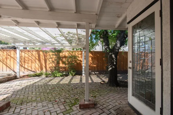 a backyard of a house