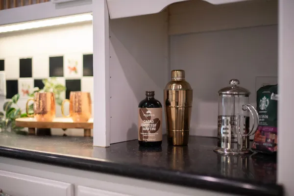 an aerial view of a houses with outdoor space
