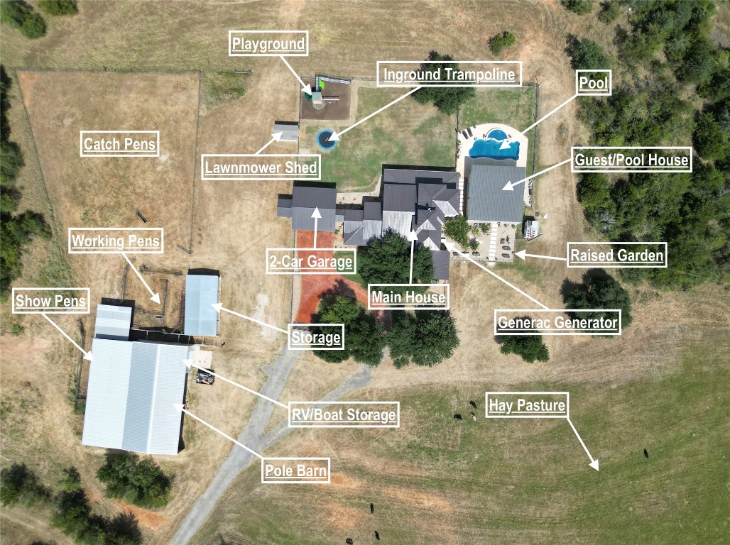 Aerial overview of property's location