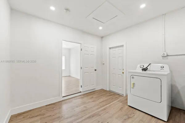 a view of utility room with washer and dryer