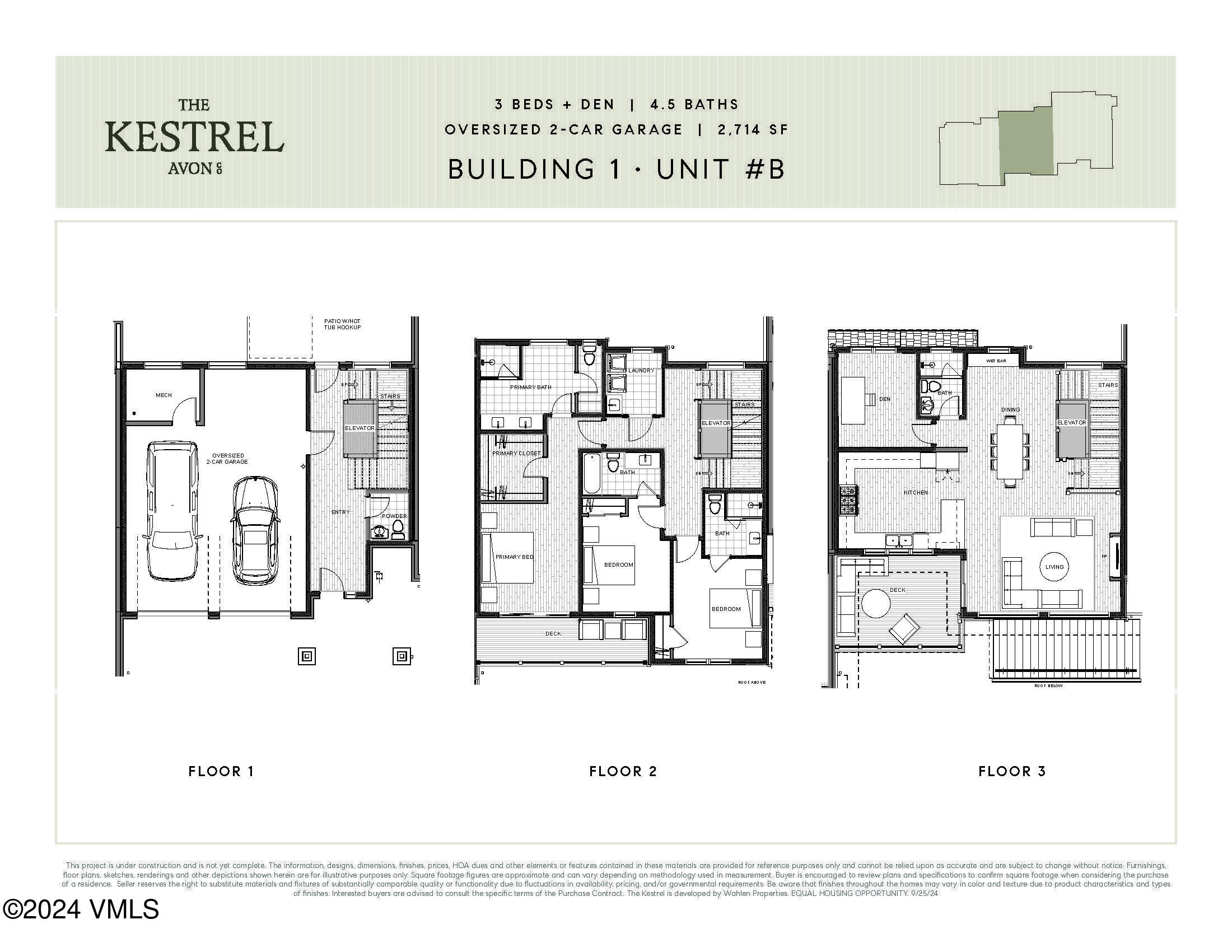 200 Goldfinch Lane, Unit 1B Avon, CO 81620 - Photo 31 of 31 The_Kestrel_Floor Plan_Bldg_1_B