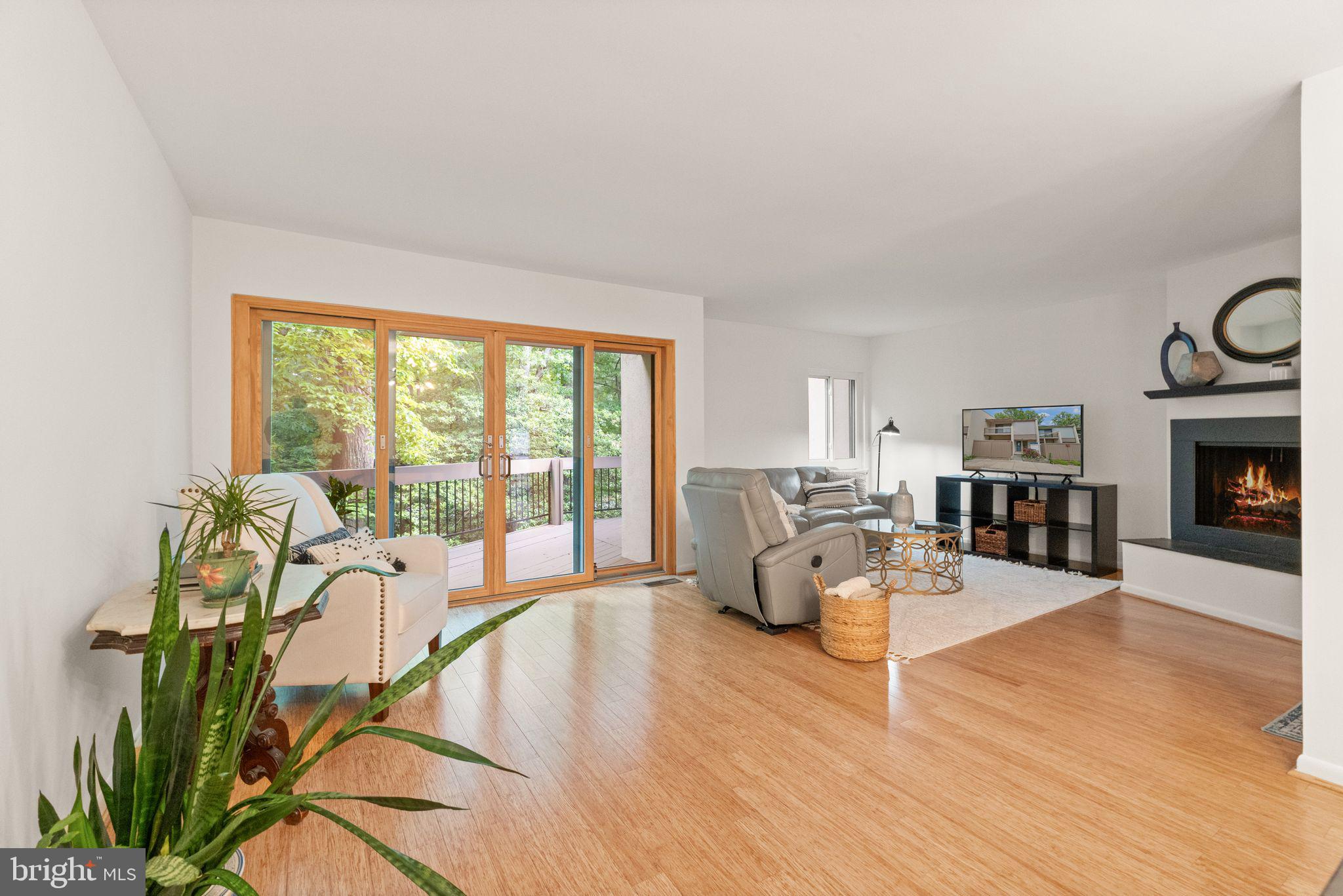 11645 Newbridge Court Reston, VA 20191 - Photo 29 of 62 a living room with furniture and a fireplace
