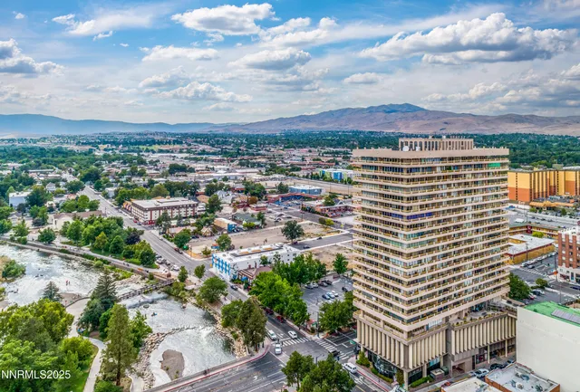an aerial view of city