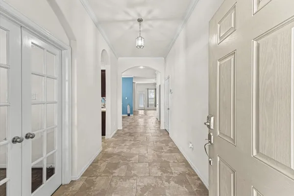 a view of a hallway with a hallway