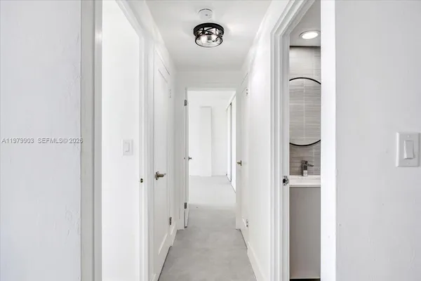 a view of a bathroom from a bathroom