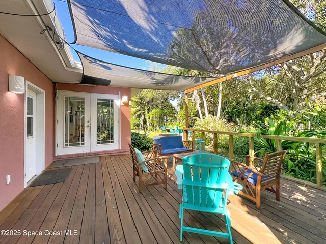 a view of outdoor space with seating area