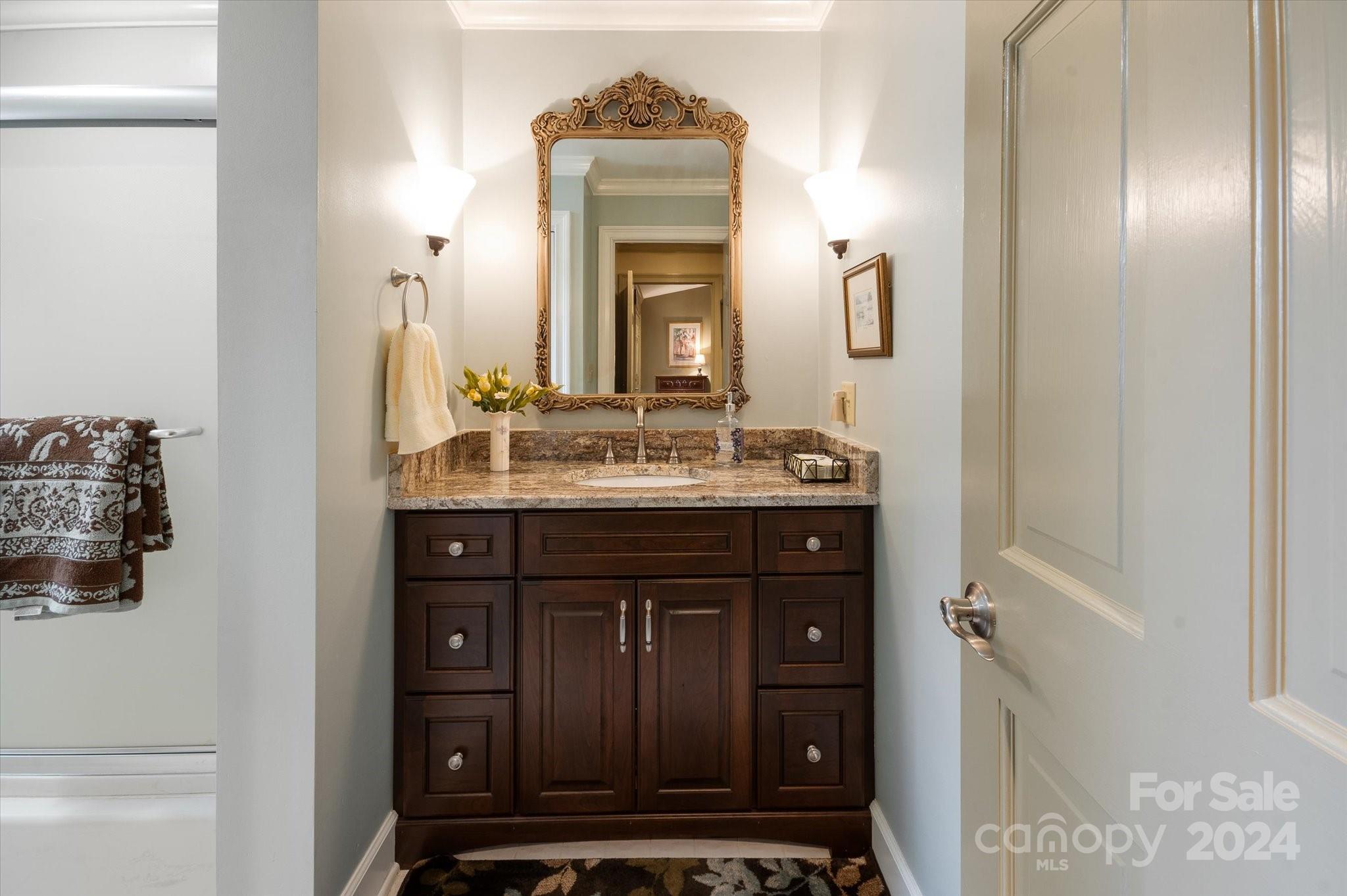 990 Club Road Tryon, NC 28782 - Photo 25 of 30 a bathroom with a sink vanity and a mirror