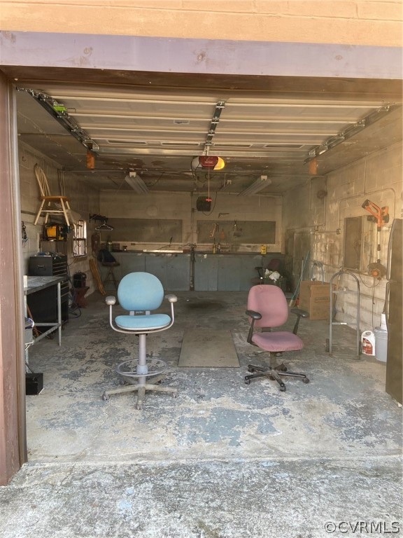 5405 Decker Road Richmond, VA 23225 - Photo 4 of 20 interior of 29 x 18 garage w. electric door
