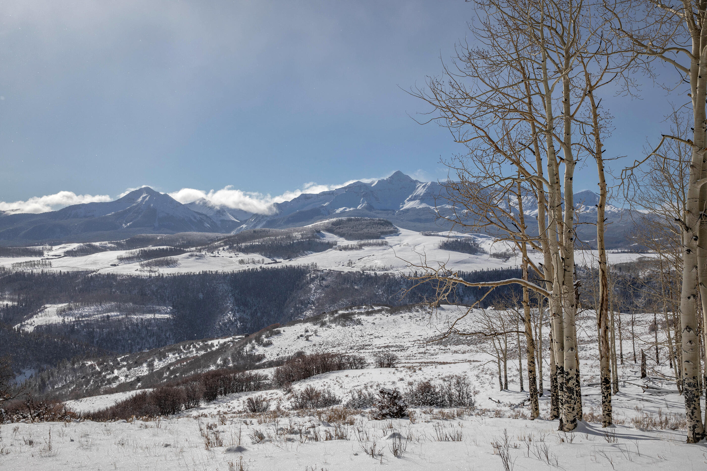 300 Whipple Way Telluride, CO 81435 - Photo 18 of 28 a view of a lake with a mountain in the background