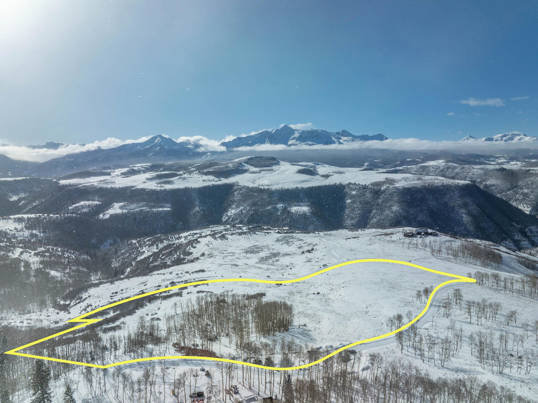 300 Whipple Way Telluride, CO 81435 - Photo 3 of 28 a view of a swimming pool with a yard