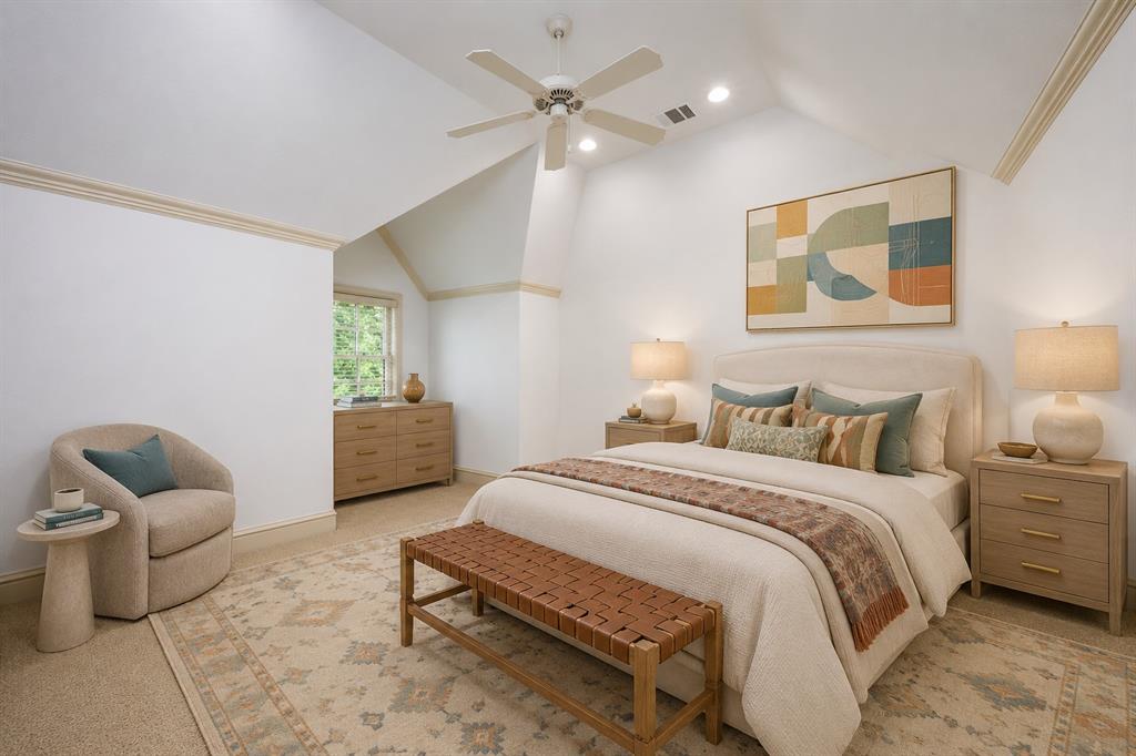 6139 Northaven Road Dallas, TX 75230 - Photo 24 of 33 Virtually Staged Upstairs Bedroom
