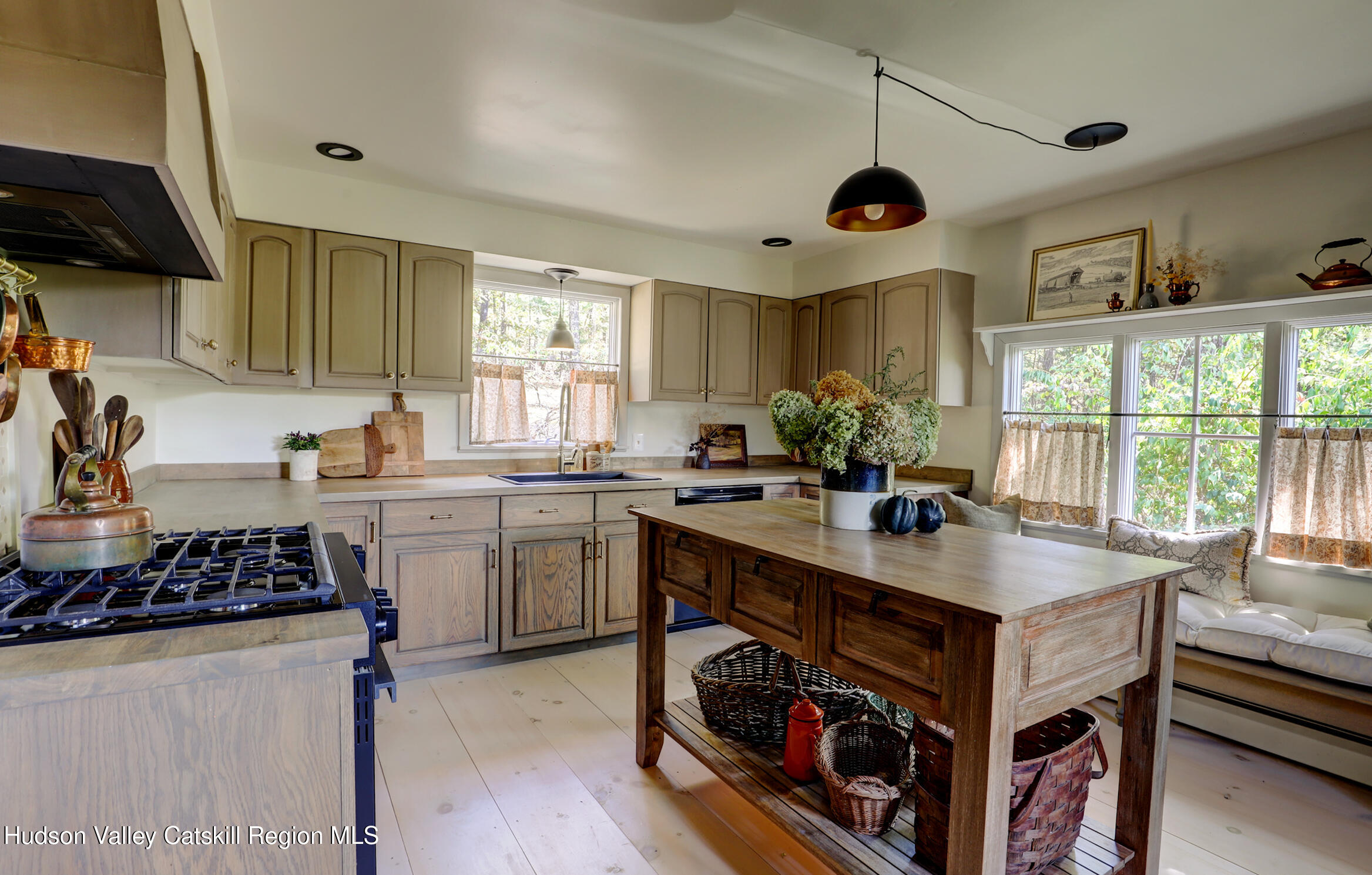 96 Echo Hill Road Saugerties, NY 12477 - Photo 3 of 32 a kitchen with stainless steel appliances granite countertop a stove a sink and a refrigerator