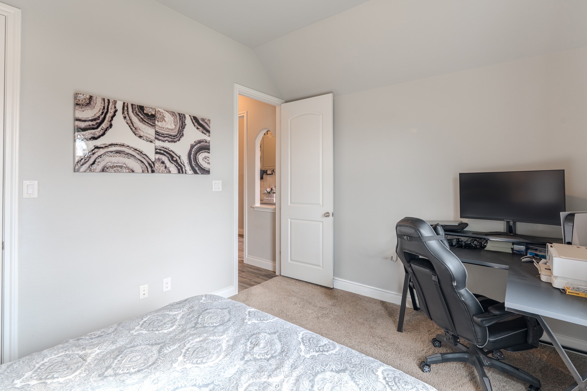 209 Trillium Park Loop Conroe, TX 77304 - Photo 32 of 50 a view of a workspace with furniture and a window