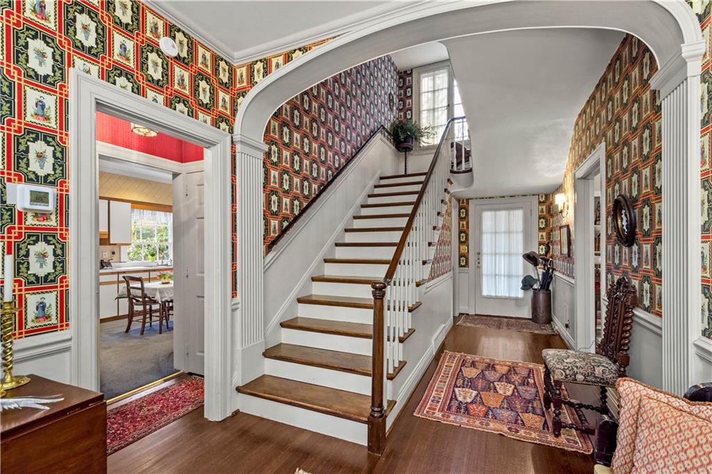 604 Poia Road Sewickley, PA 15143 - Photo 3 of 25 a view of entryway and hall with wooden floor