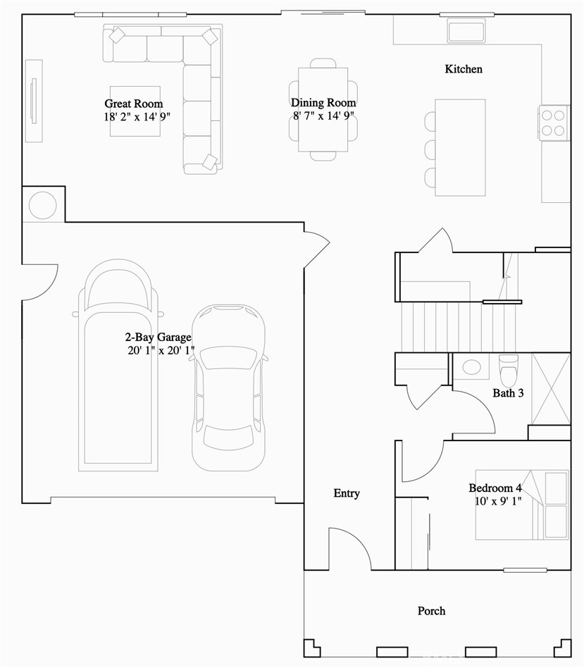 2353 Blue Elm Road Perris, CA 92570 - Photo 21 of 22 Residence 1 - Level 1 Floorplan