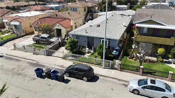 a car parked in front of a building