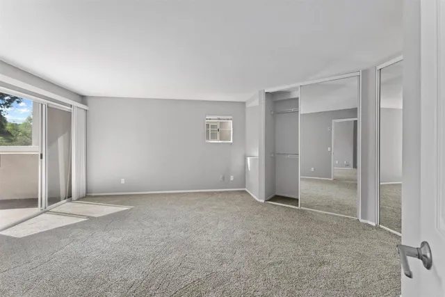 an empty room with a natural light