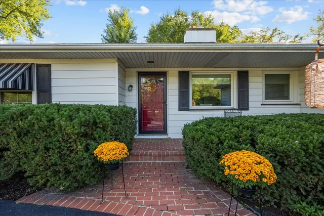 a front view of a house