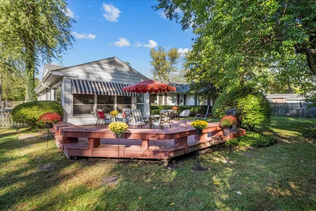 a view of a house with a garden