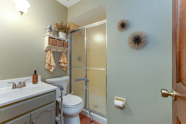 a bathroom with a toilet and a sink