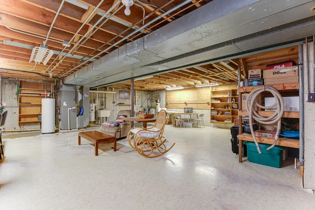 a view of a chairs and tables in patio