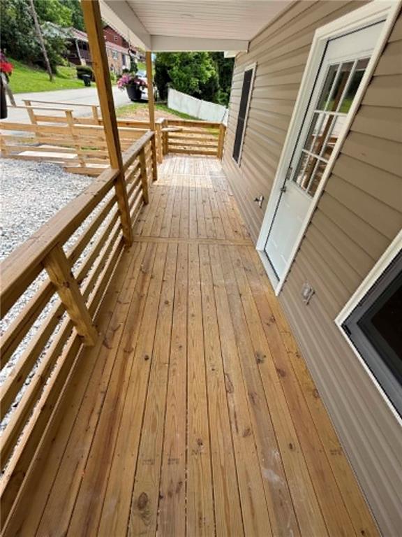 89 Old 51 Road Perryopolis, PA 15473 - Photo 24 of 45 a view of balcony with wooden floor