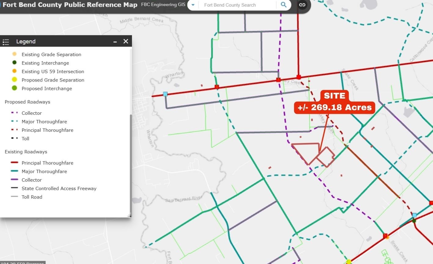 10542 Walker Road Beasley, TX 77417 - Photo 25 of 25 Fort Bend County Major Thoroughfares Map
