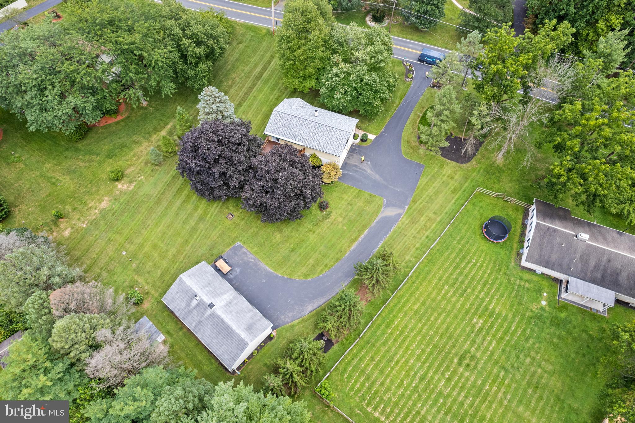 313 Faust Road Reading, PA 19608 - Photo 32 of 32 an aerial view of a house with outdoor space pool seating area and yard