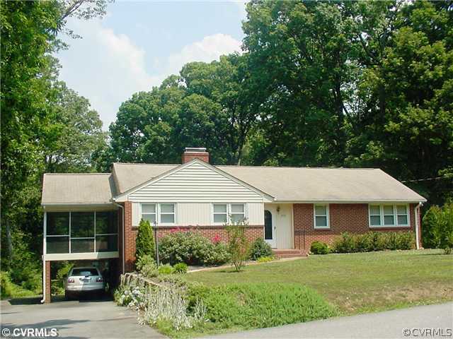8654 Larkspur Road North Chesterfield, VA 23235 - Photo 1 of 12 Exterior Front - Front view of brick and vinyl ran