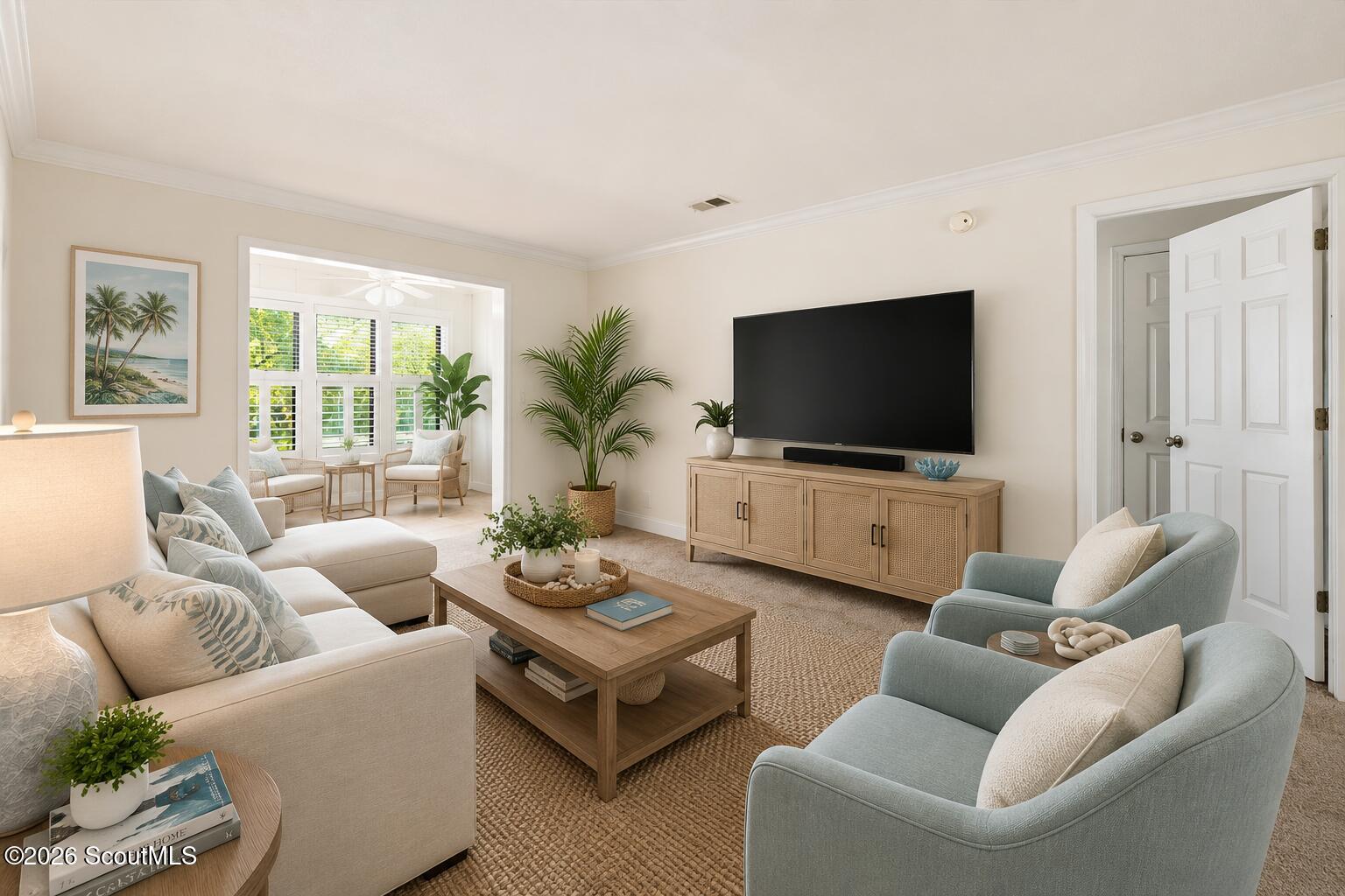 2512 Demere Road St. Simons Island, GA 31522 - Photo 11 of 43 2512 Demere Road Living Room Staged