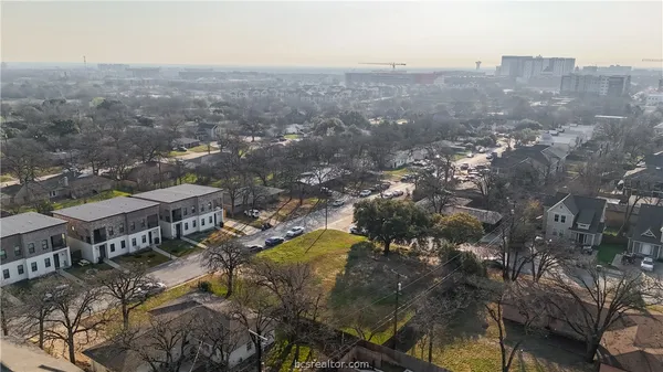 an aerial view of multiple house