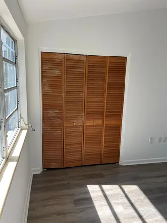 a view of wooden door