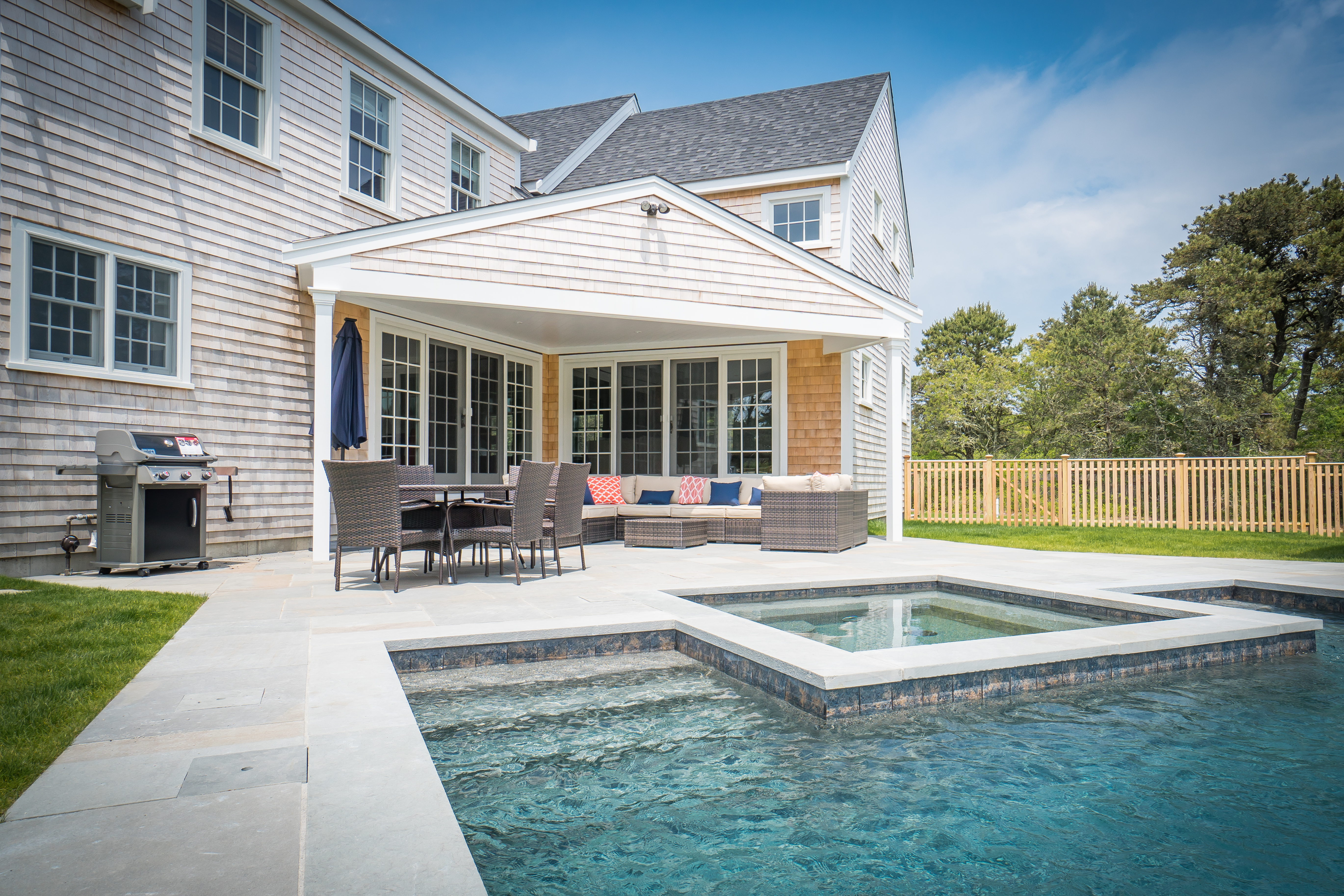 50 Lovers Lane Nantucket, MA 02554 - Photo 32 of 34 a view of house with swimming pool and sitting area