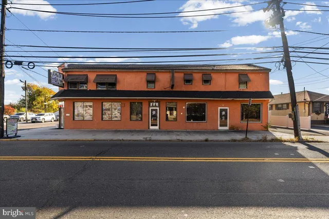 a view of building along the street