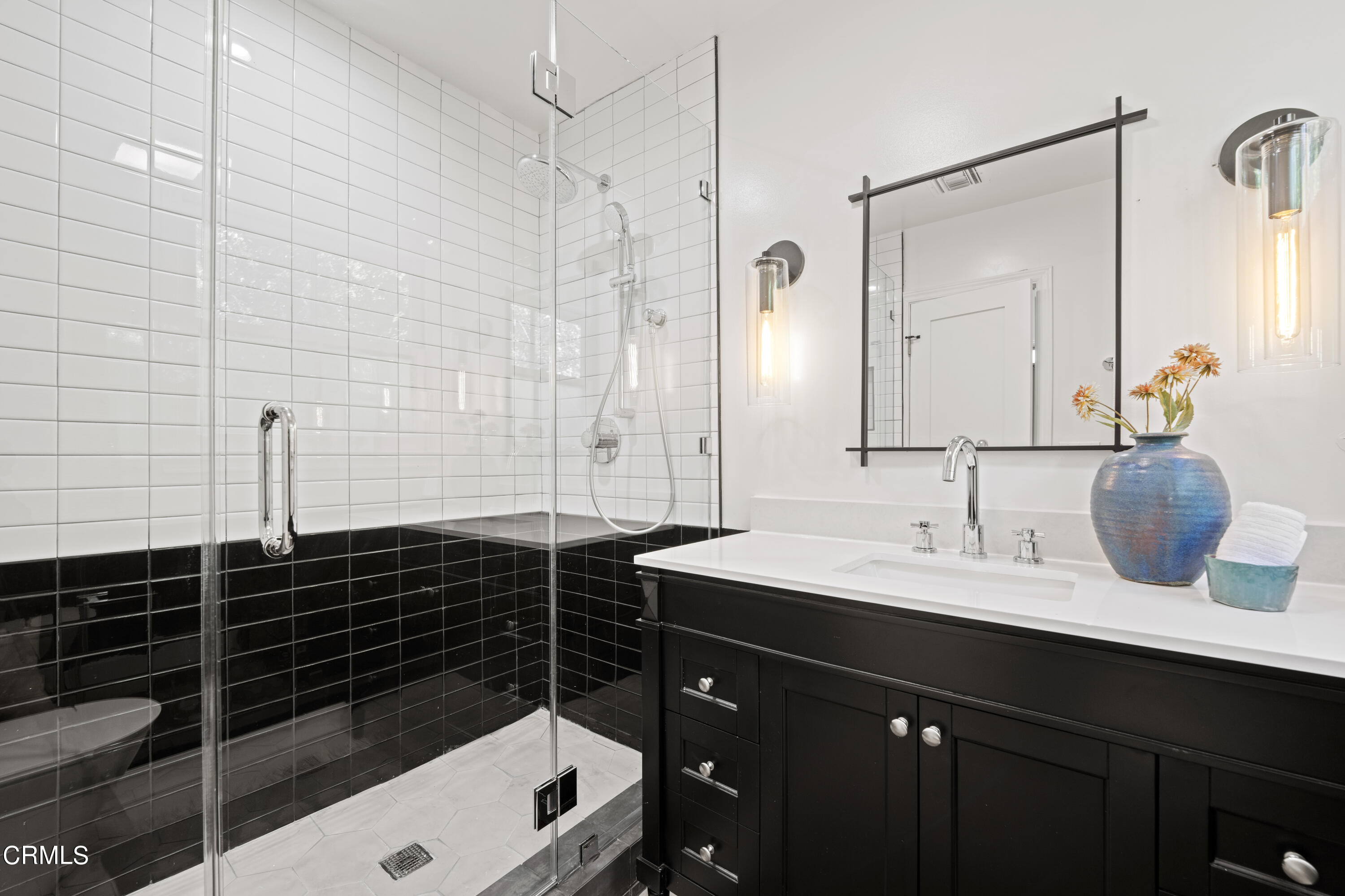 1887 Homewood Drive Altadena, CA 91001 - Photo 16 of 27 a bathroom with a sink and a mirror