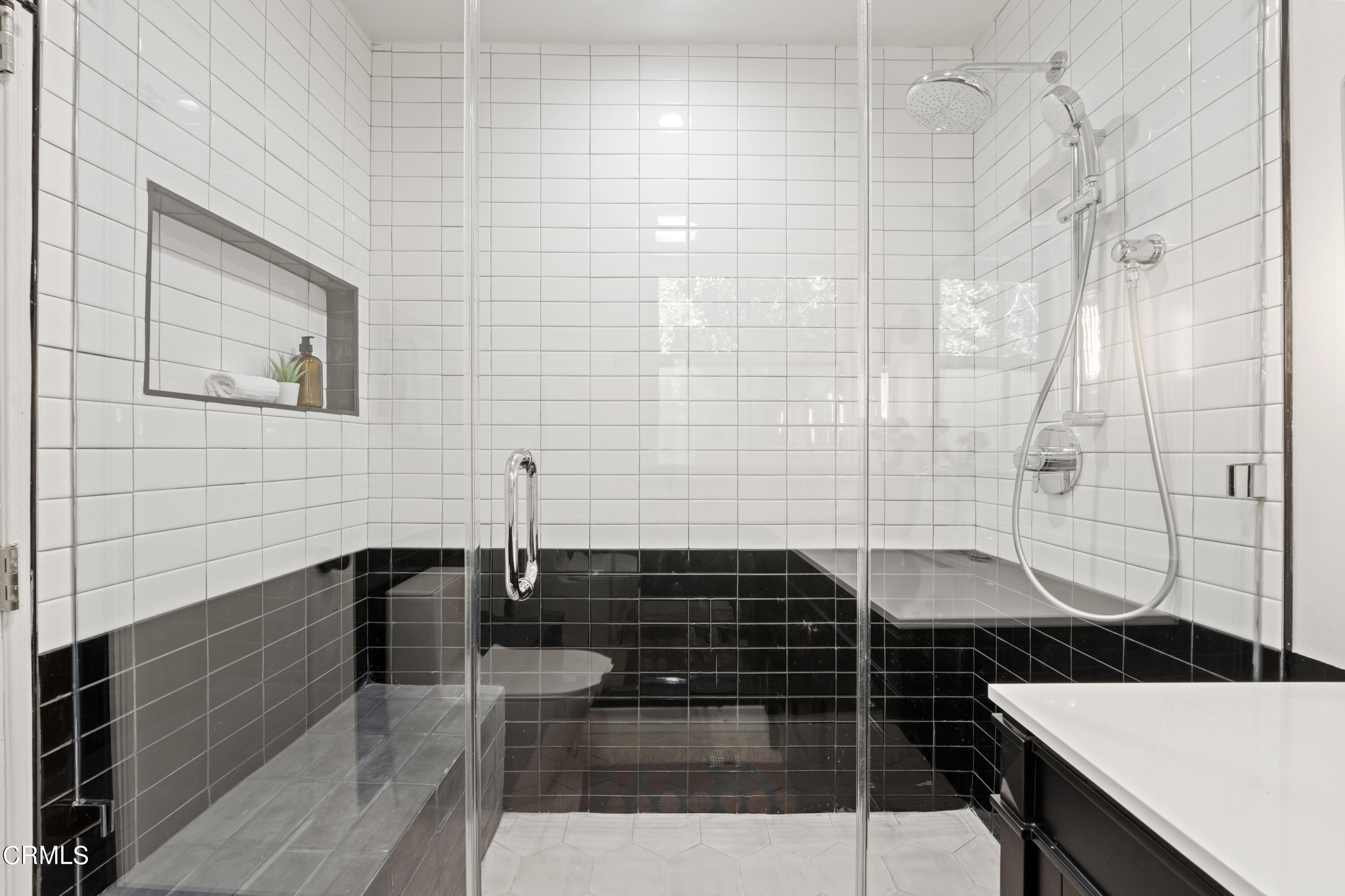 1887 Homewood Drive Altadena, CA 91001 - Photo 17 of 27 a bathroom with a sink and a shower