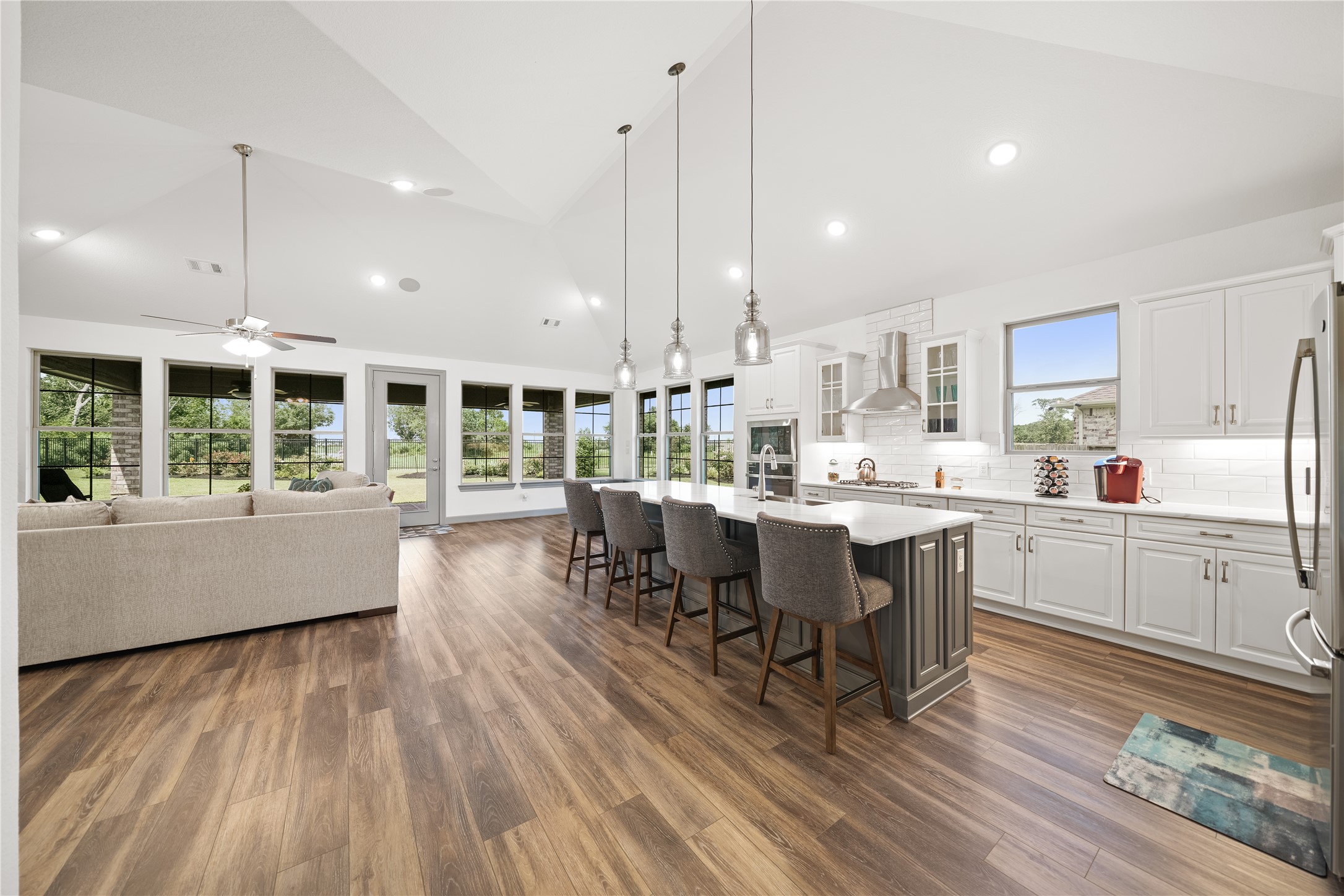 5739 Bobwhite Trail Manvel, TX 77578 - Photo 4 of 29 Designed for everyday living, the kitchen flows seamlessly into the main gathering spaces. The spacious layout makes hosting family and friends feel natural and easy.