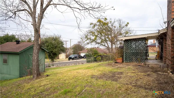 a backyard of a house